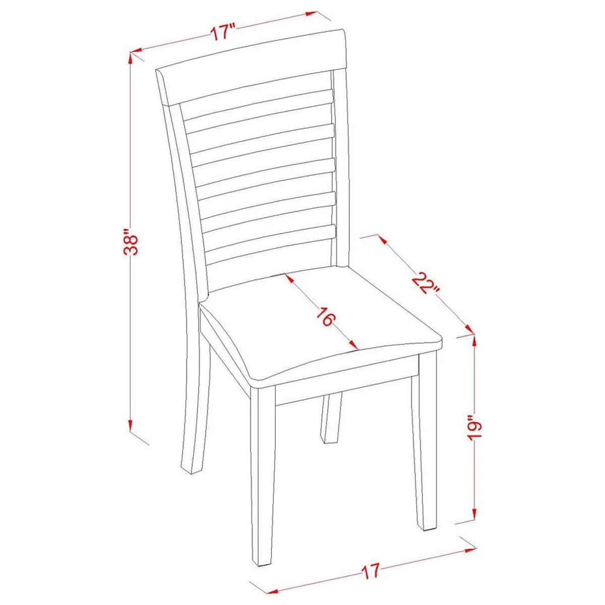 5 Piece Wood Dining Set Y405