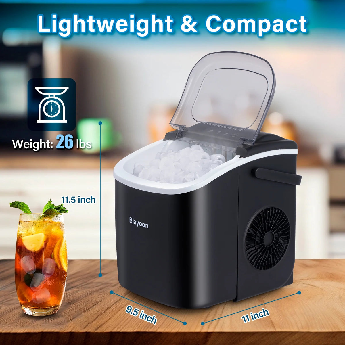 Countertop Ice Maker with Ice Scoop and Basket M280