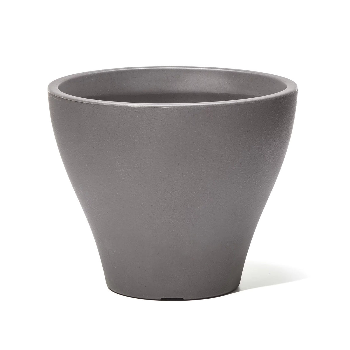 Dark Cedar Round Indoor Outdoor Plastic Planter and Pot L1372