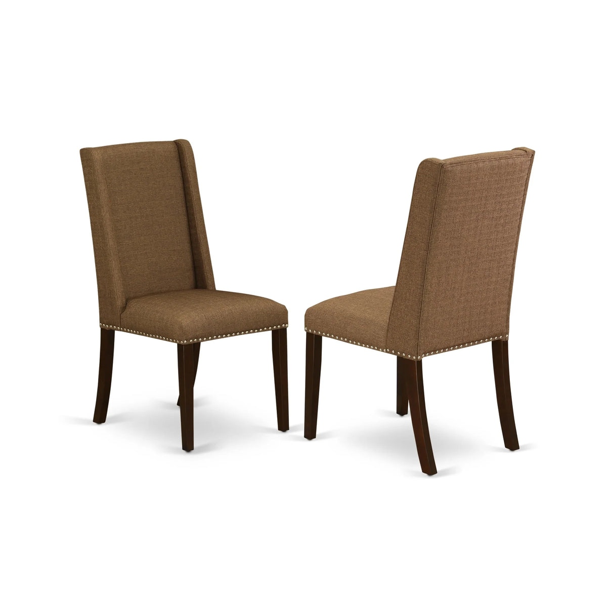 3-piece Wood Dining Set in Mahogany Brown Beige U34369