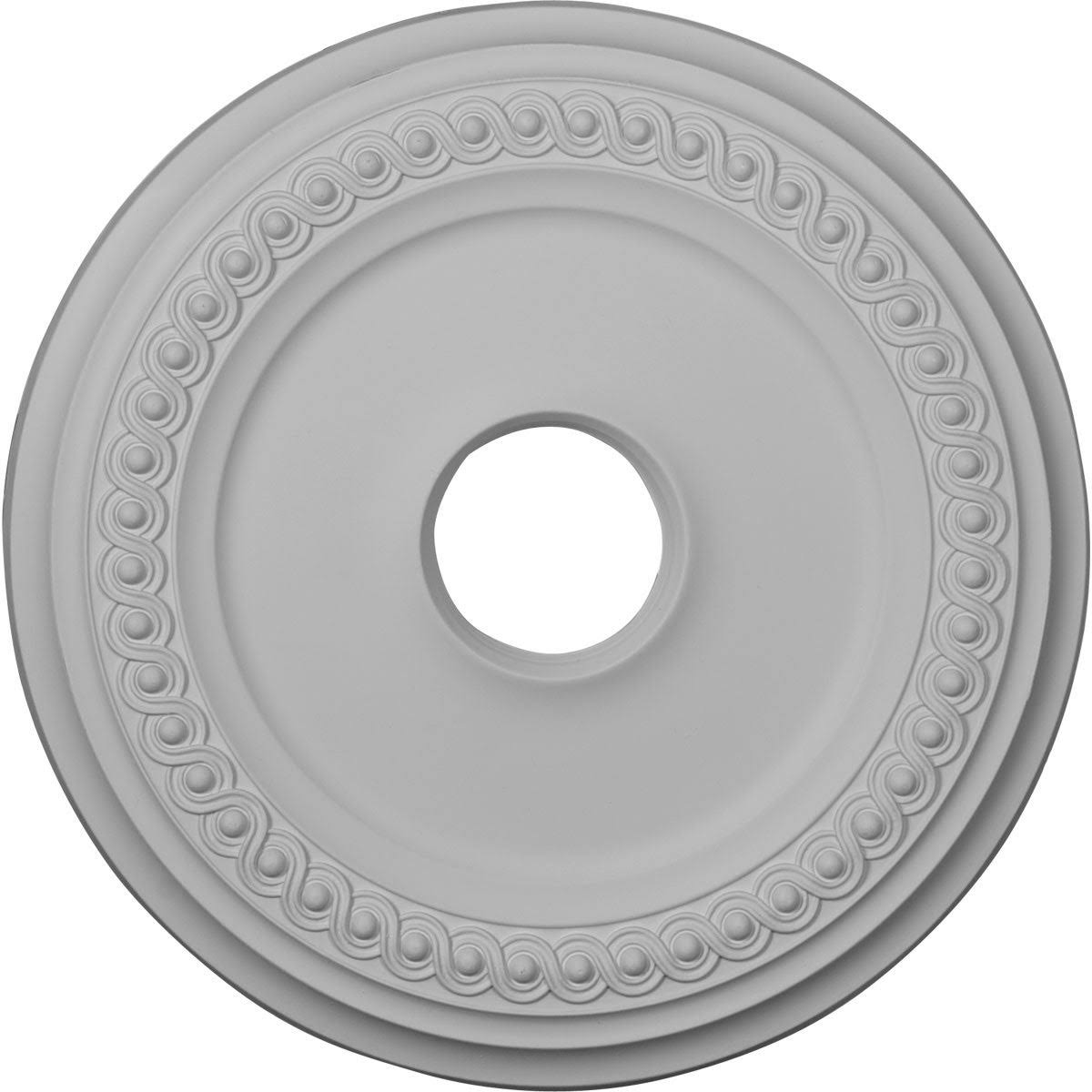 Classic Ceiling Medallion, Hand-Painted Pearl White, Beige F29187
