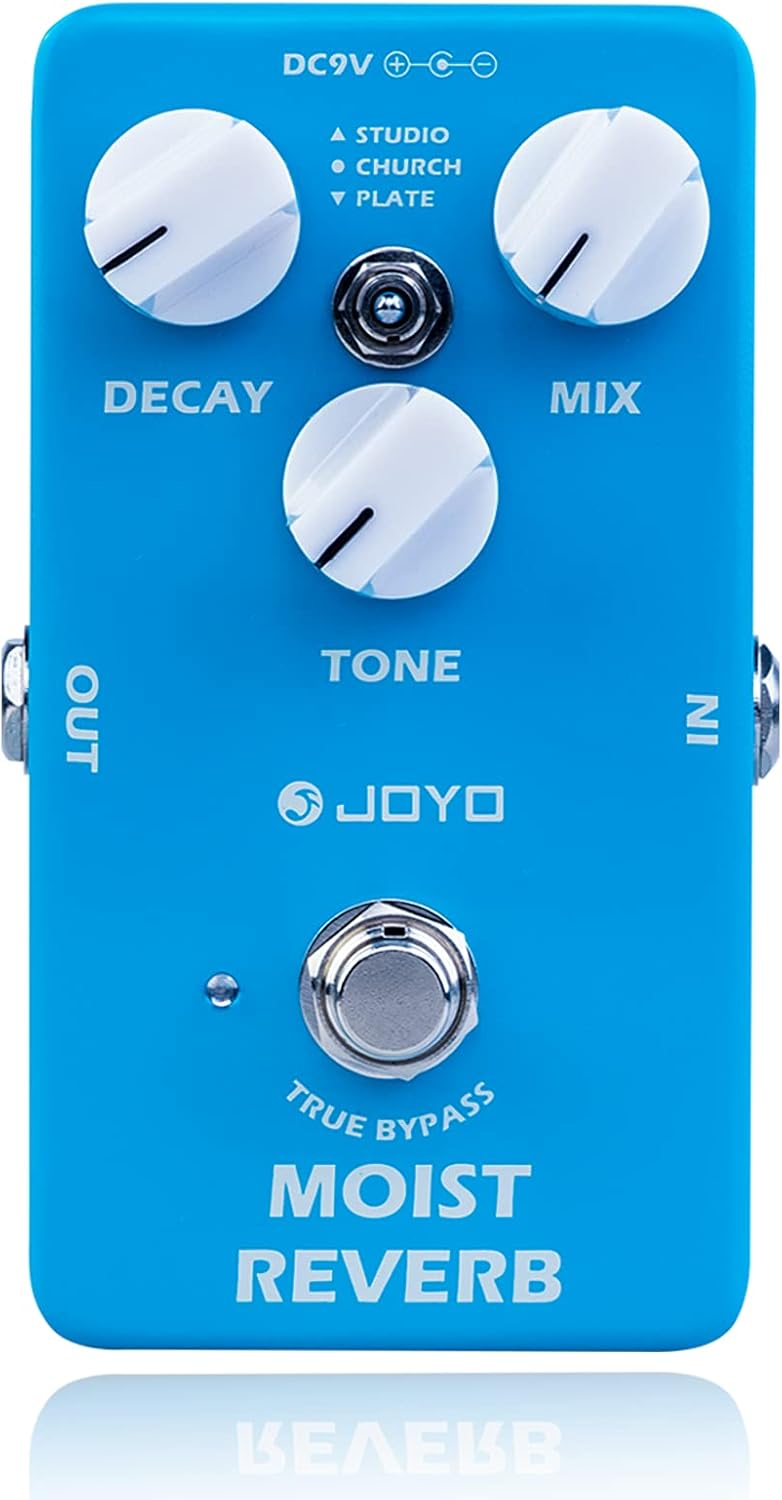 Moist Reverb Pedal Digital Effect Guitar Pedal with 3 Reverb Effects True Bypass Pack of 2 U890