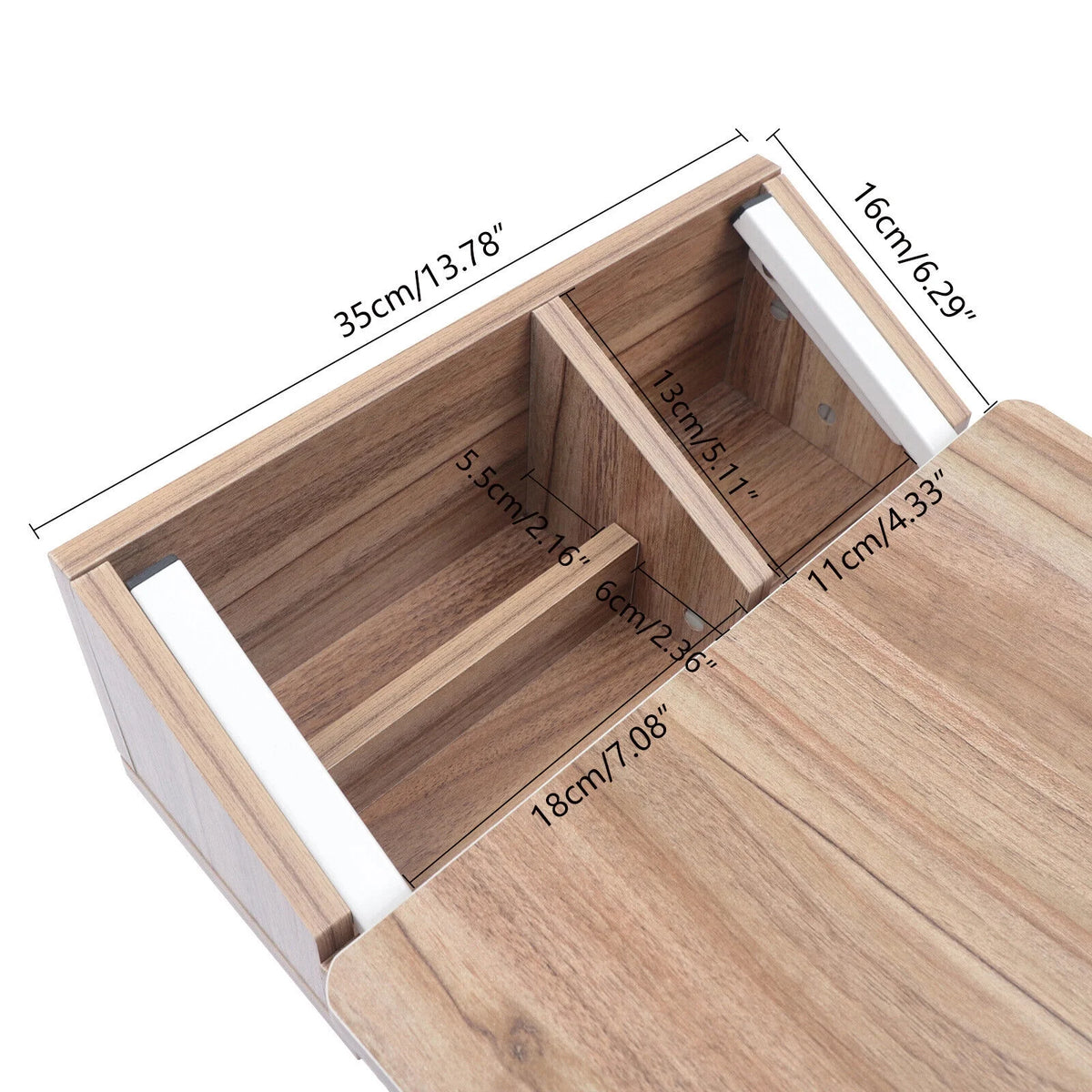 C Shaped End Table with Wheels L914344