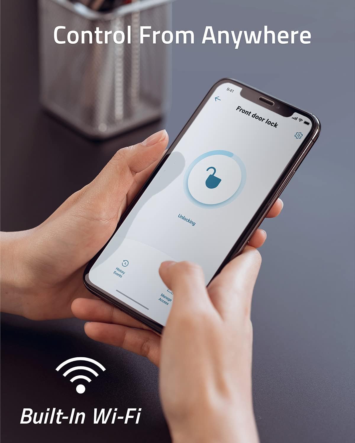 Smart Lock with Fingerprint Scanner and Touchscreen Keypad N216678