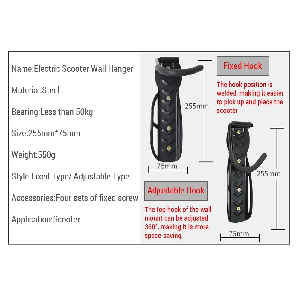 Steel Wall Mount Hangers for Electric Scooters C787785