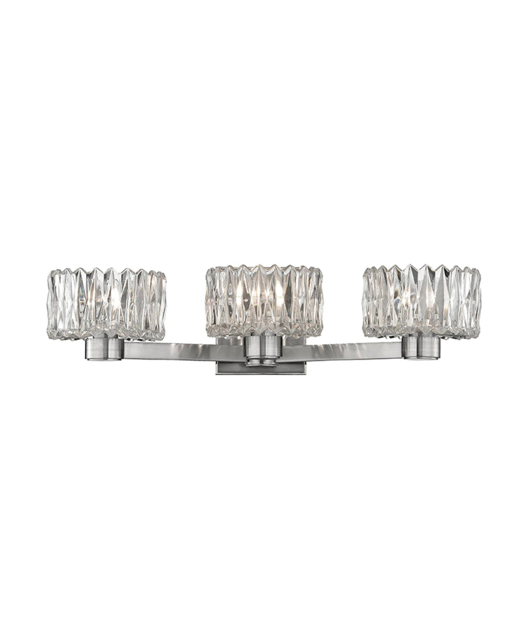 3 Light Bath Bracket, Satin Nickel G390