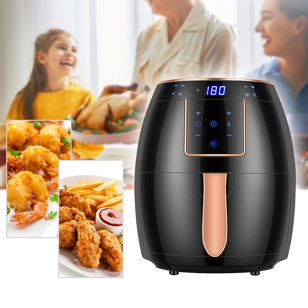 5.5L 1300W Touch Screen Electric Air Fryer with Bakeware R953