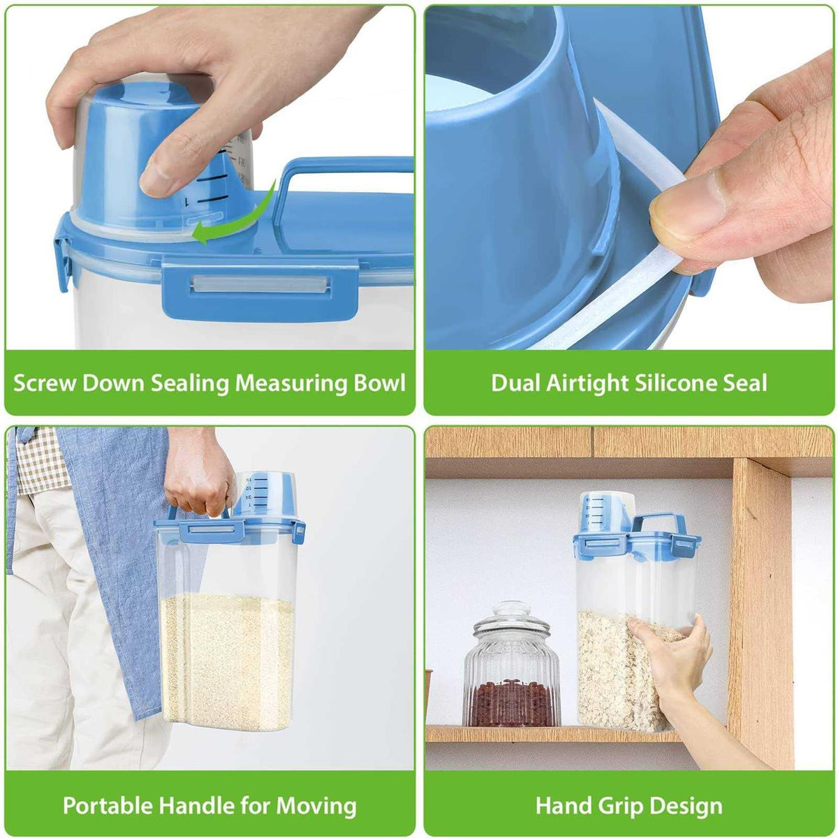 Rice Airtight Storage Container 3 to 5lbs K8670