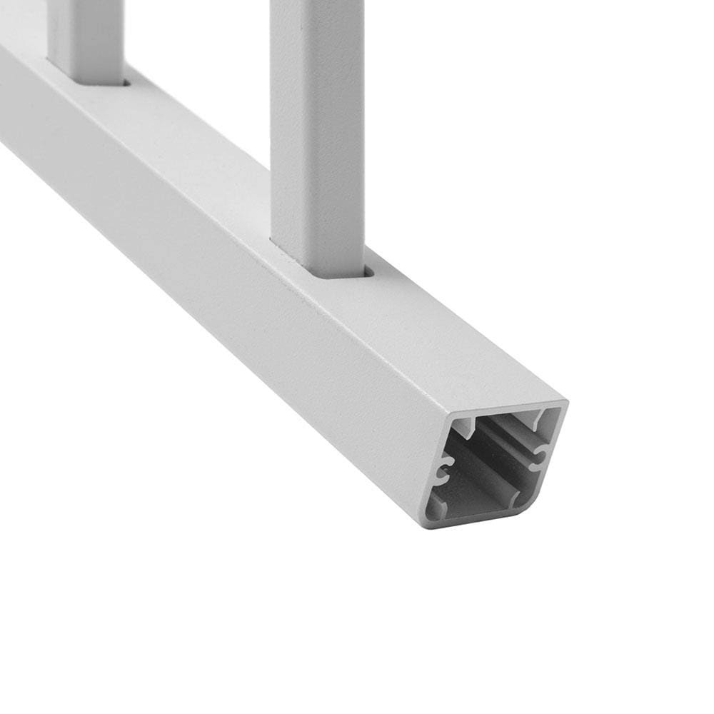 Textured White Aluminum Deck Stair Rail Kit O518