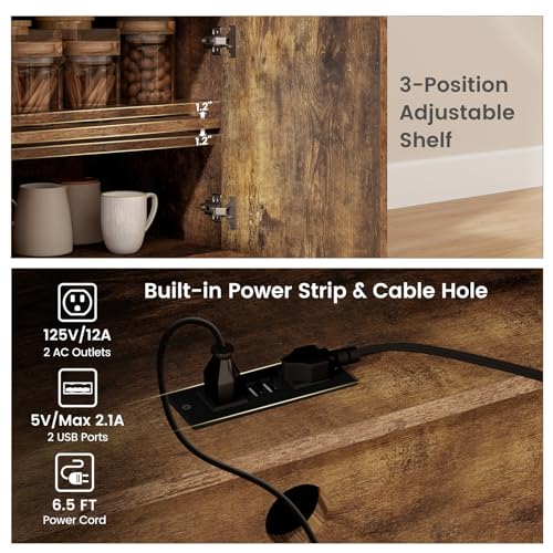 Rolling Kitchen Island Cart with Drop Leaf, Power Outlet, White Z756