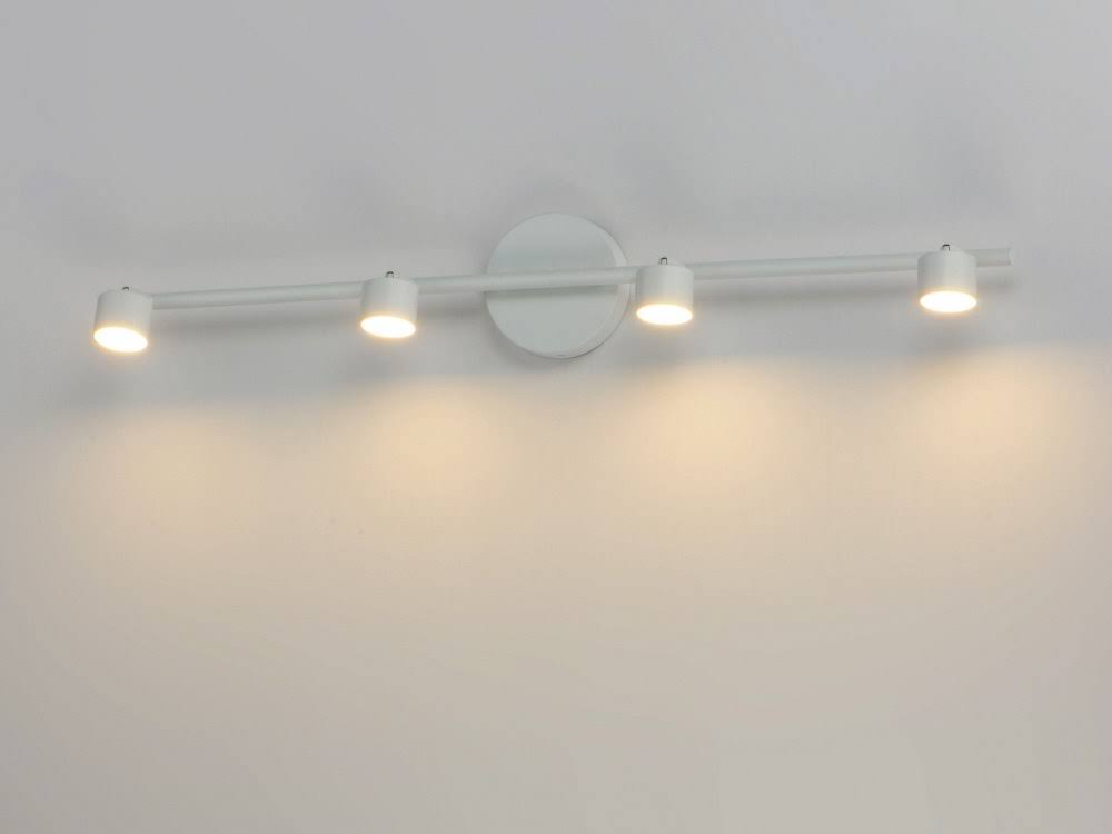 Satin Nickel 4-Light Fixed Rail Track Light E1675