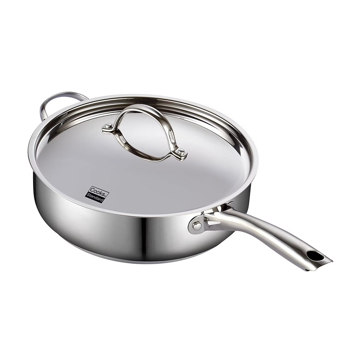 11-inch 5 Quart Stainless Steel Saute Pan with Lid Q600853