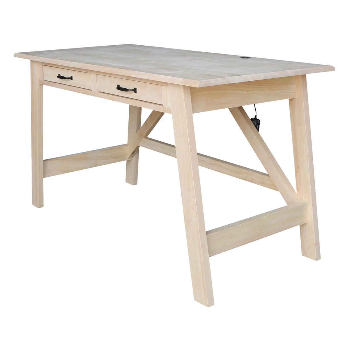 Wood Desk with 2 Drawers P58799