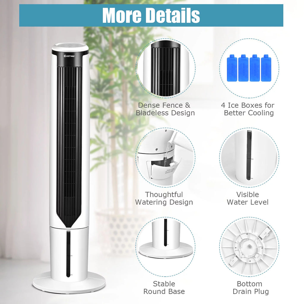 41'' Evaporative Air Cooler Oscillating Fan with Remote Control N991