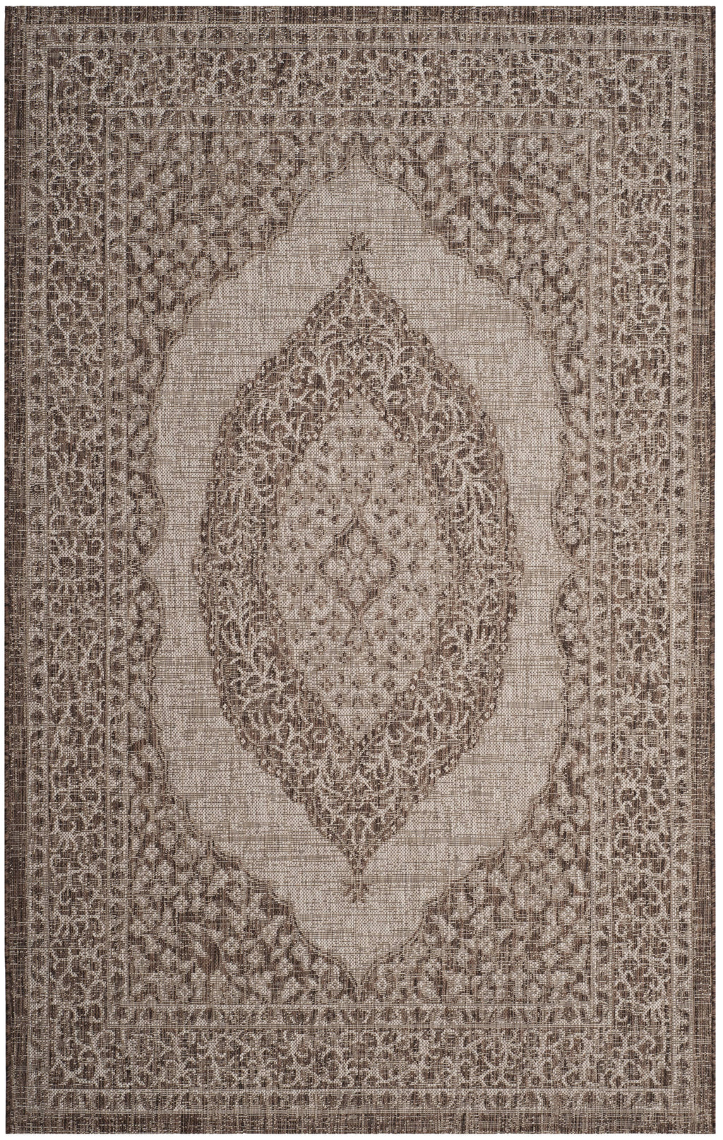 Light Beige Light Brown Courtyard Rug Y3208