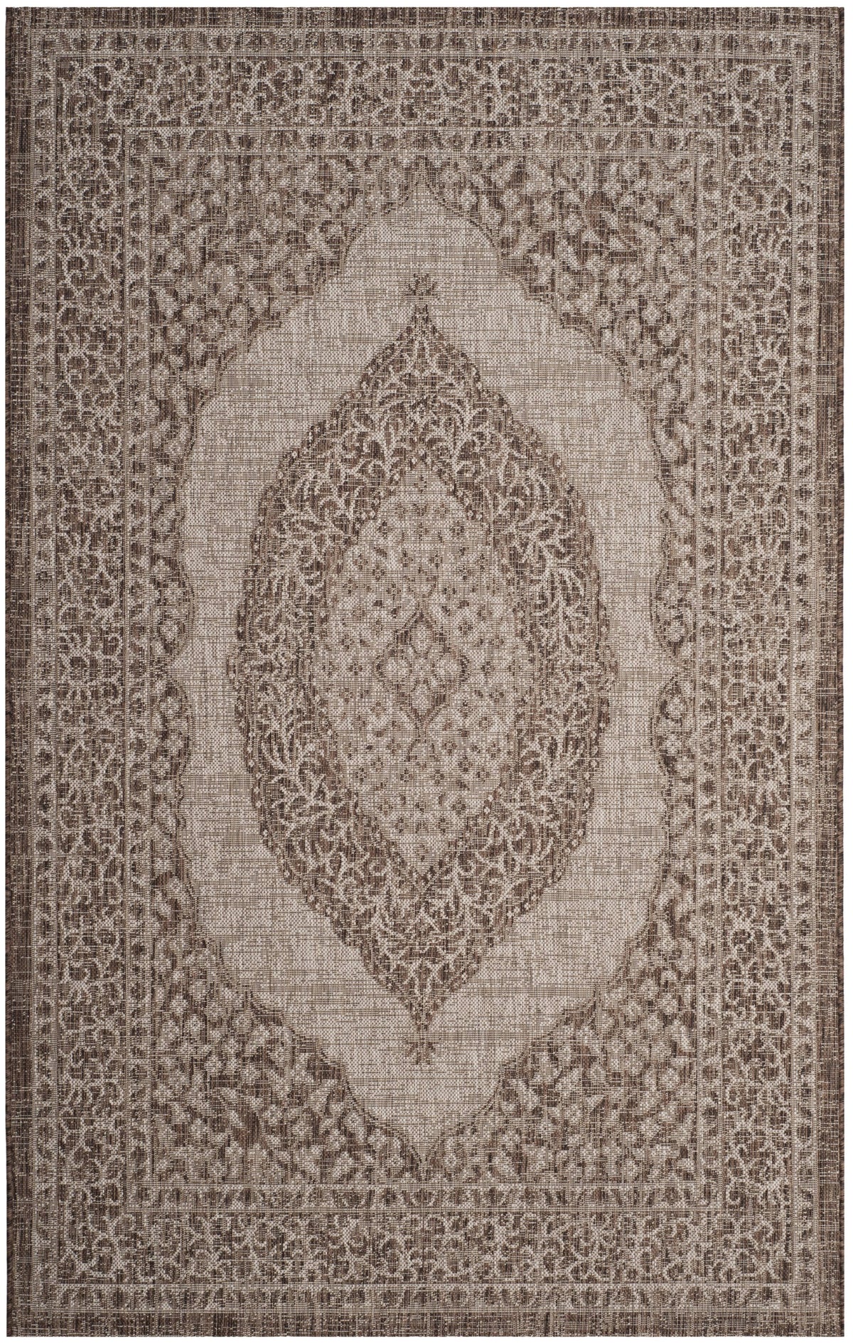 Light Beige Light Brown Courtyard Rug Y3208