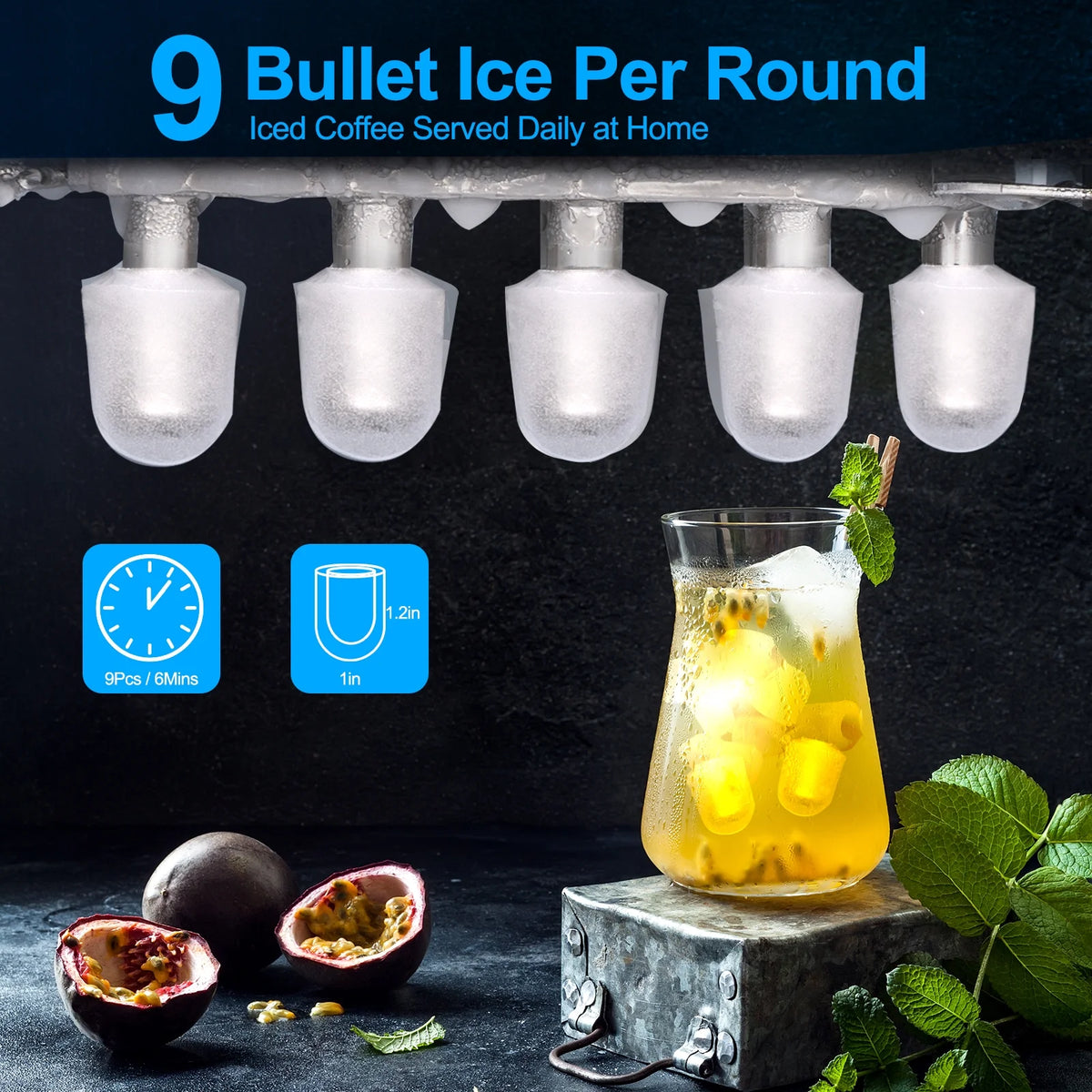 Countertop Ice Maker with Ice Scoop and Basket M280