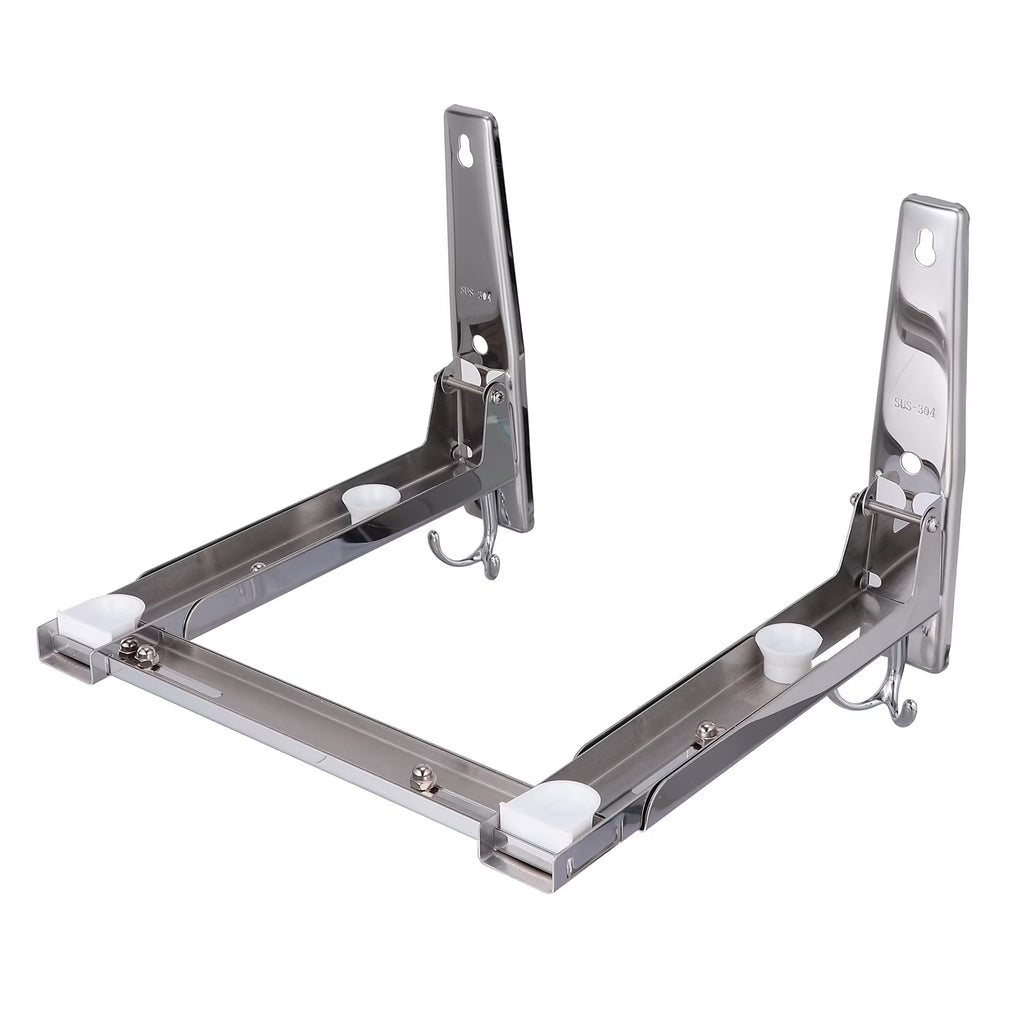 Wall-mounted Stainless Steel Folding Microwave Rack Q8317