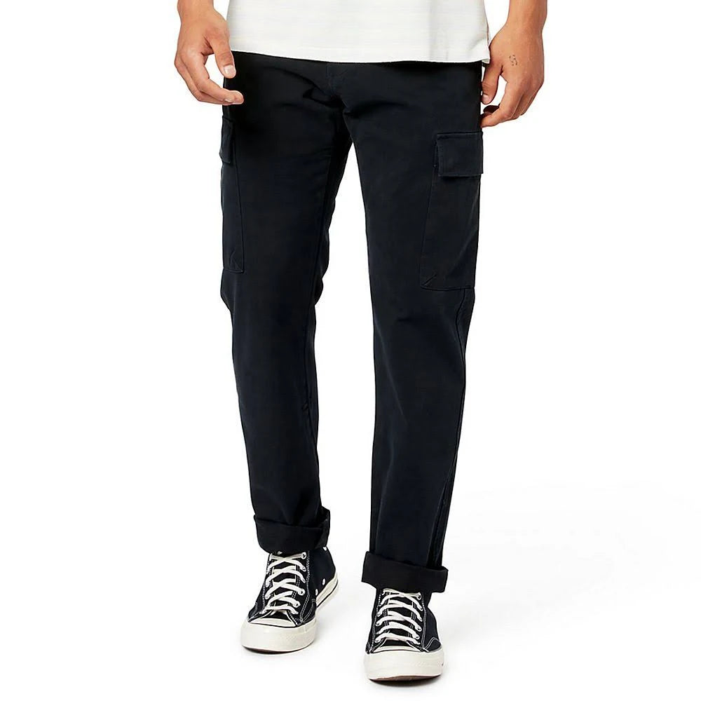 Men's Straight Fit Cargo Pants, Size: 36 x 30, Black M560578