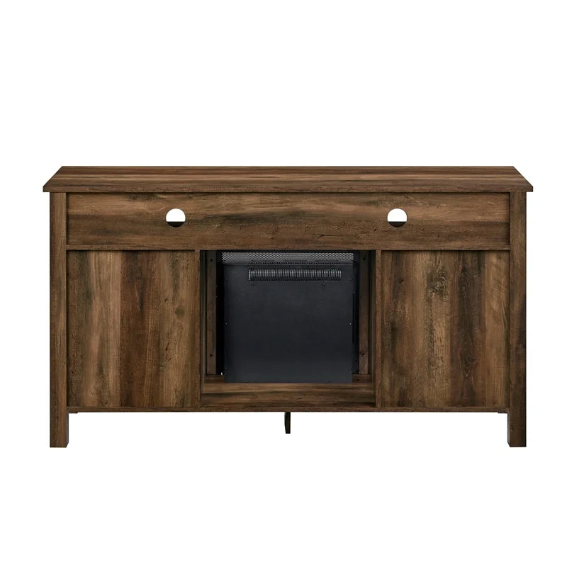 58" MDF Glass Wood TV Stand S84388