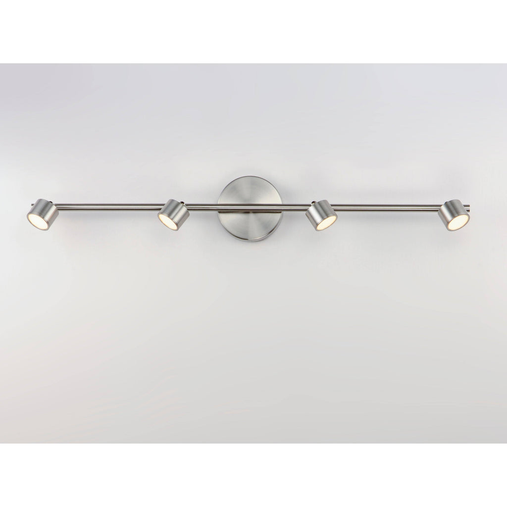 Satin Nickel 4-Light Fixed Rail Track Light E1675