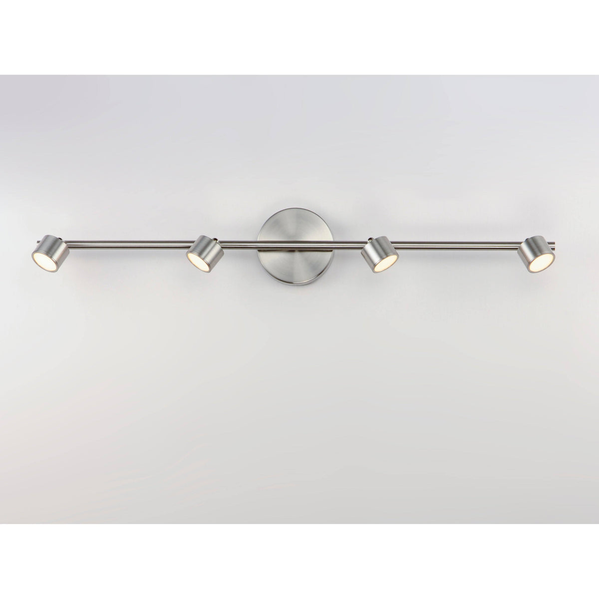 Satin Nickel 4-Light Fixed Rail Track Light E1675