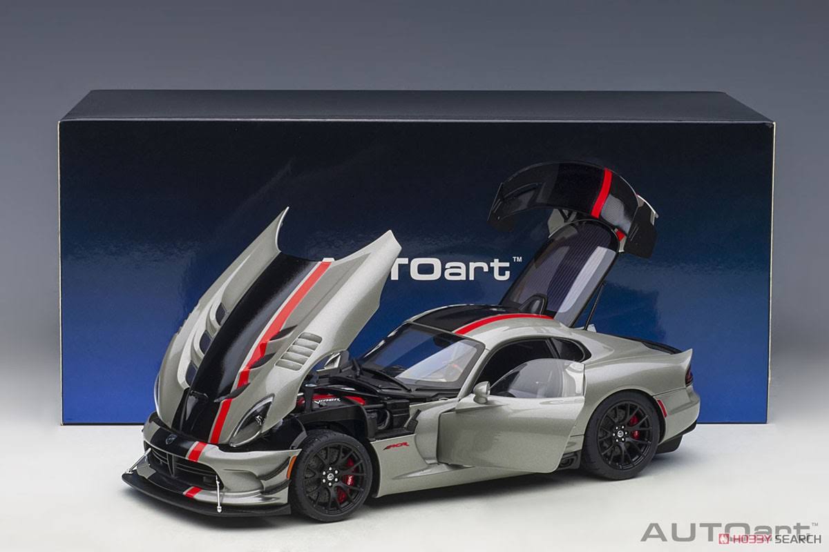 Metallic Silver Black Stripe Diecast Car G98272