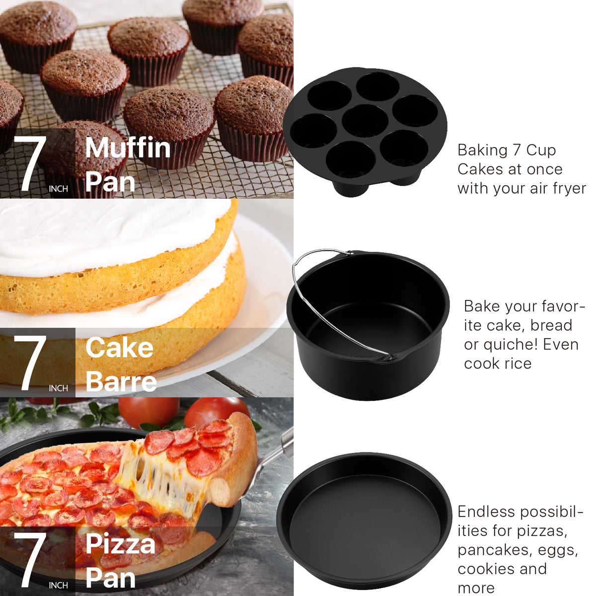 17 Set Air Fryer Accessories with Recipe Cookbook M485658
