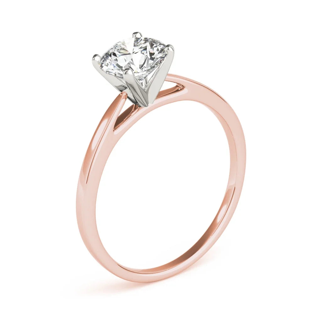 14K Diamond Cathedral Solitaire Engagement Ring G5639