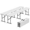 White 6ft Plastic Folding Bench 2 Pack A4275