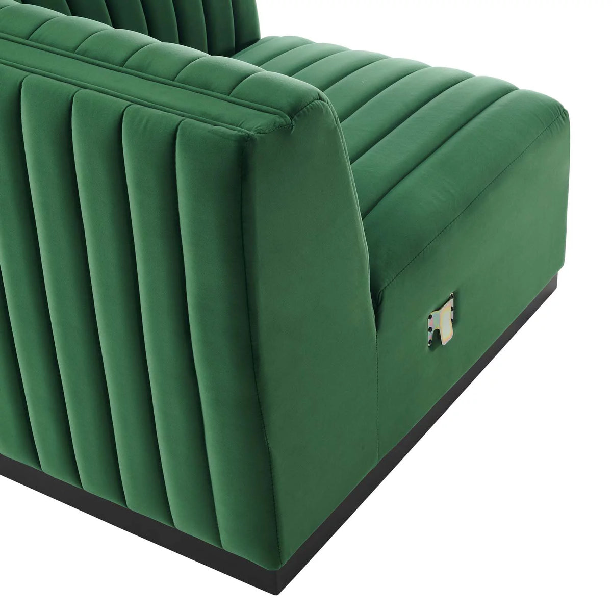 Black Emerald Velvet Right-Arm Chair L70973