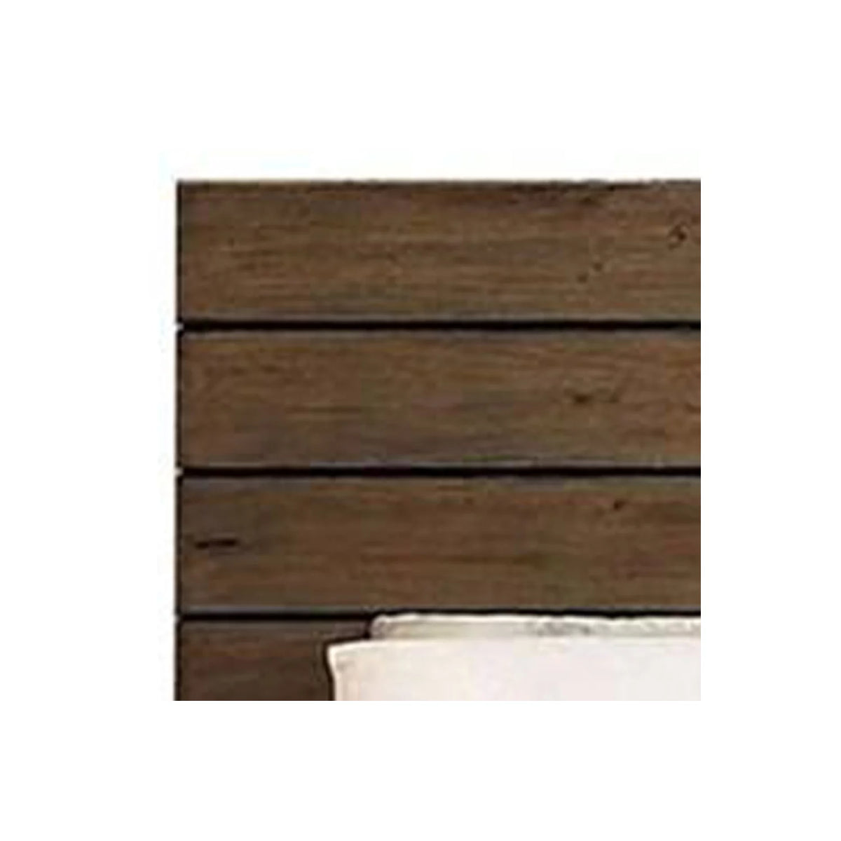 Brown Wooden Eastern King Bed with Plank Style Headboard E25406