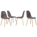 Dark Brown PU Dining Chair Set of 4 N61287