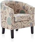 Linen Accent Chair with Flared Legs and Plush Cushion O53316