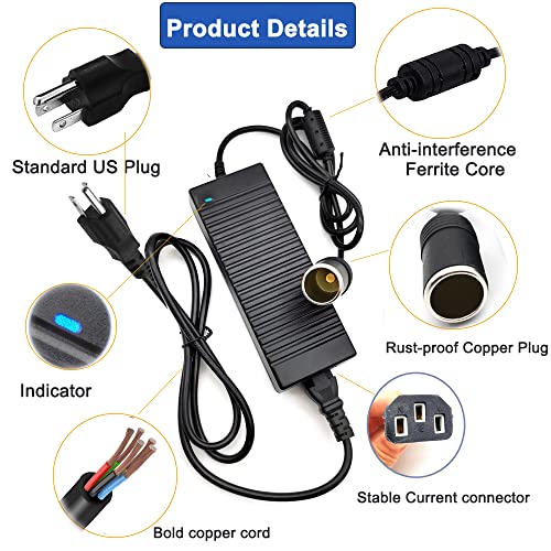 12V/5A 60W AC to DC Converter Car Outlet 110-240V to Cigarette Lighter Power Adapter J78080