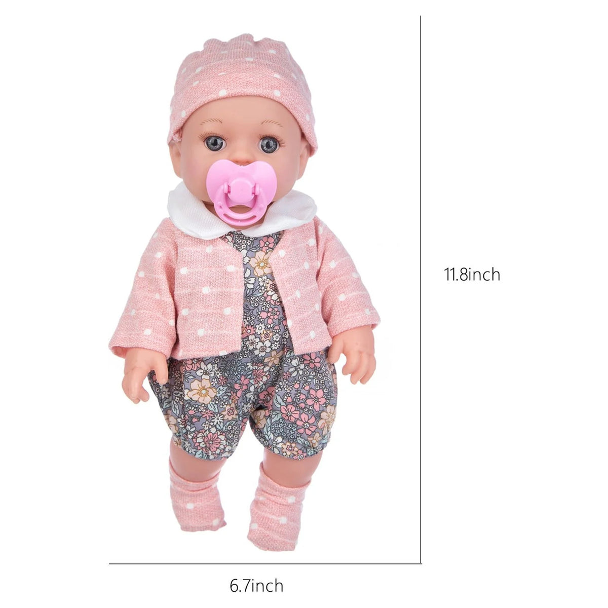 12 inch Realistic Vinyl Reborn Baby Doll with Doll Clothes Q522